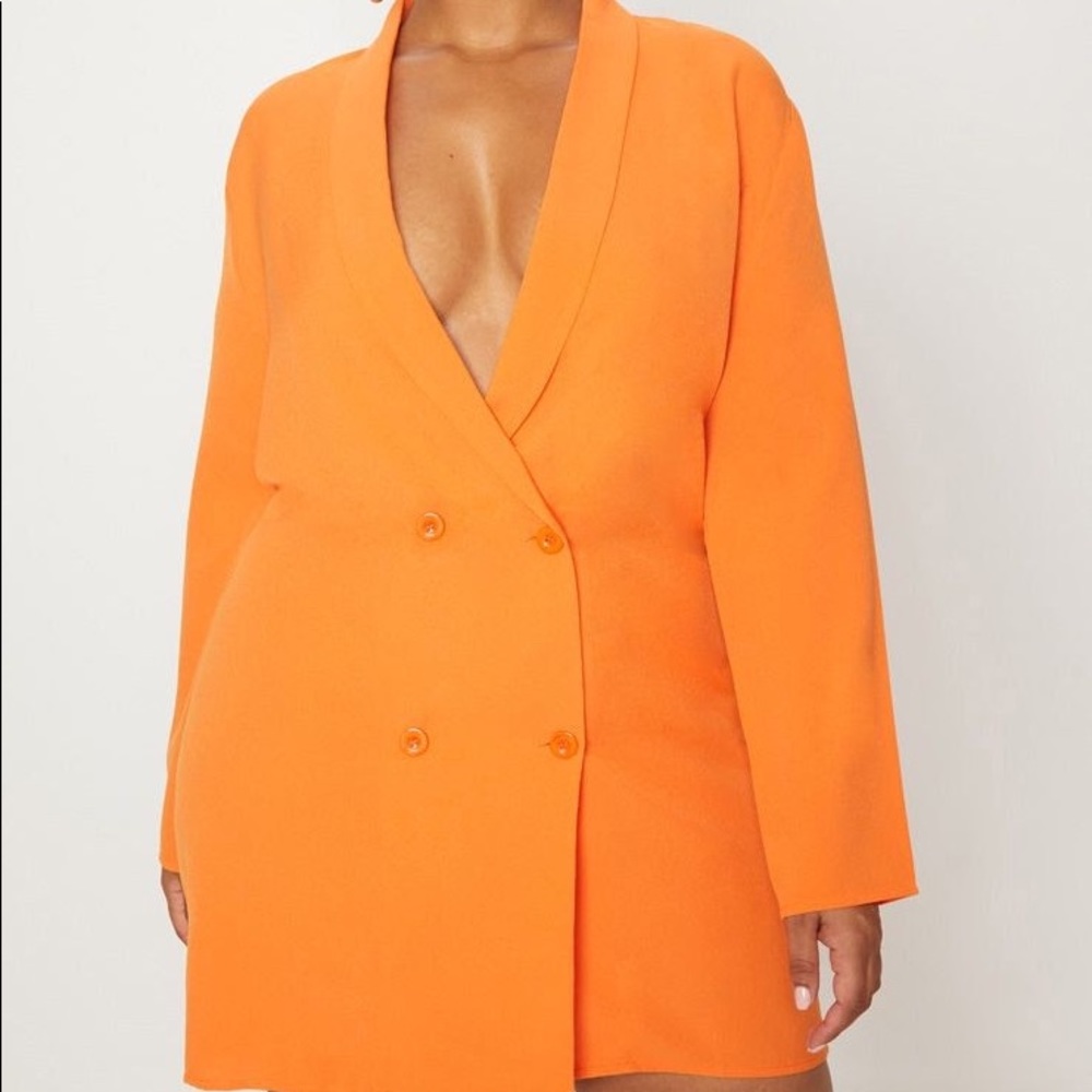 Orange Blazer Dress